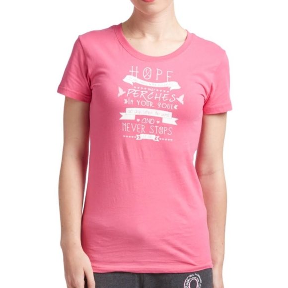 PRO CURE FIGHT FOR A CURE WOMENS T-SHIRT PINK SIZE M NWT (A18) - Picture 1 of 3